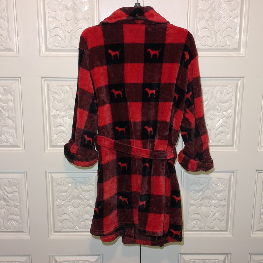 Women’s PINK Red/Black Robe M/L - Picture 5 of 8